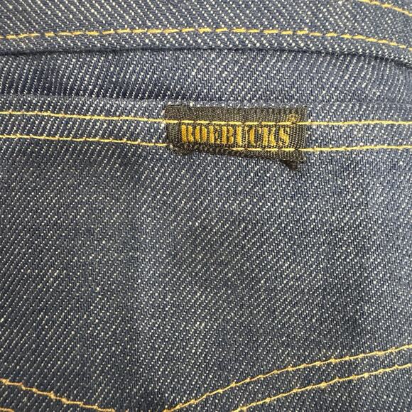 Roebucks Jeans Mens 42x 29 Blue Perma Prest Sears Denim Pants Stains 70s - Picture 13 of 16